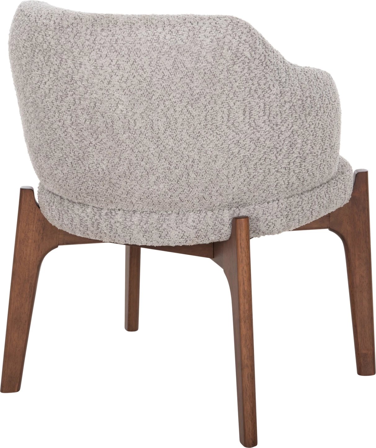 Karrige për ngrënie ABAI FH9971.03, dru gome, ngjyrë arre, pëlhurë boucle, gri e lehtë, 65x63x79 cm, set prej 2 copash