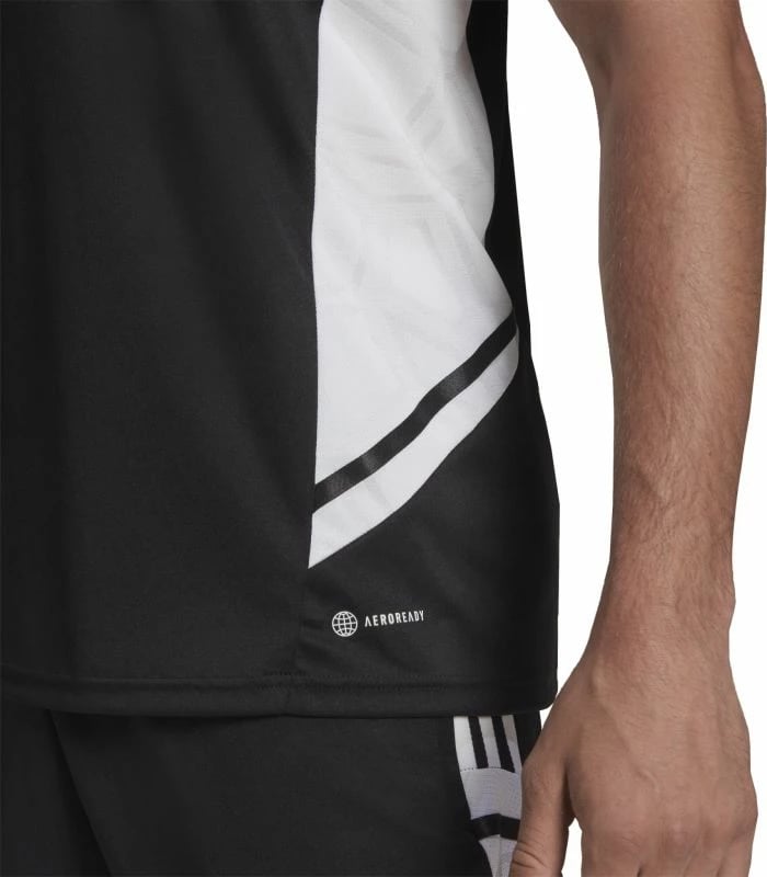 Fanellë futbolli për djem adidas, e zezë