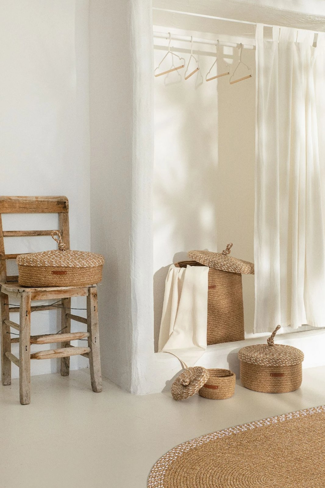 Kuti dekorative Aberto Design, natyrale/bezhë, 25x15x34cm