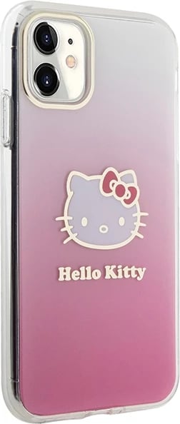 Mbështjellës Hello Kitty IML Gradient Electrop Kitty Head për iPhone 11/XR, Rozë