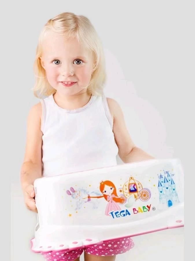 stol shkalle banjoje, TEGA, antirrëshqitës, 31x22x14 cm, motiv buf, e bardhë