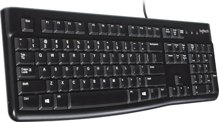 Tastierë Logitech K120, full-size, me kabllo, USB, e zezë