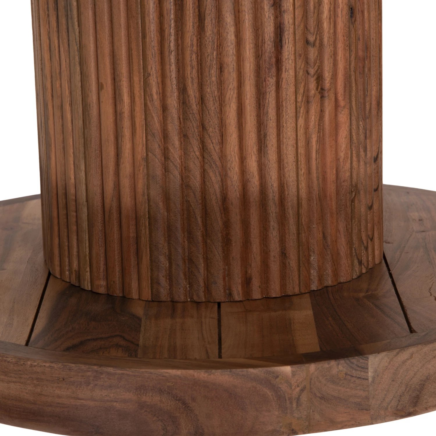 Tavolinë kafeje rrethore RAJJEH, dru akacie, Φ50x60H cm