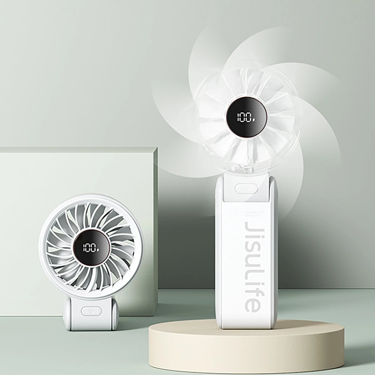 Ventilator dore Jisulife Life7, 3600mAh, USB-C, Gri