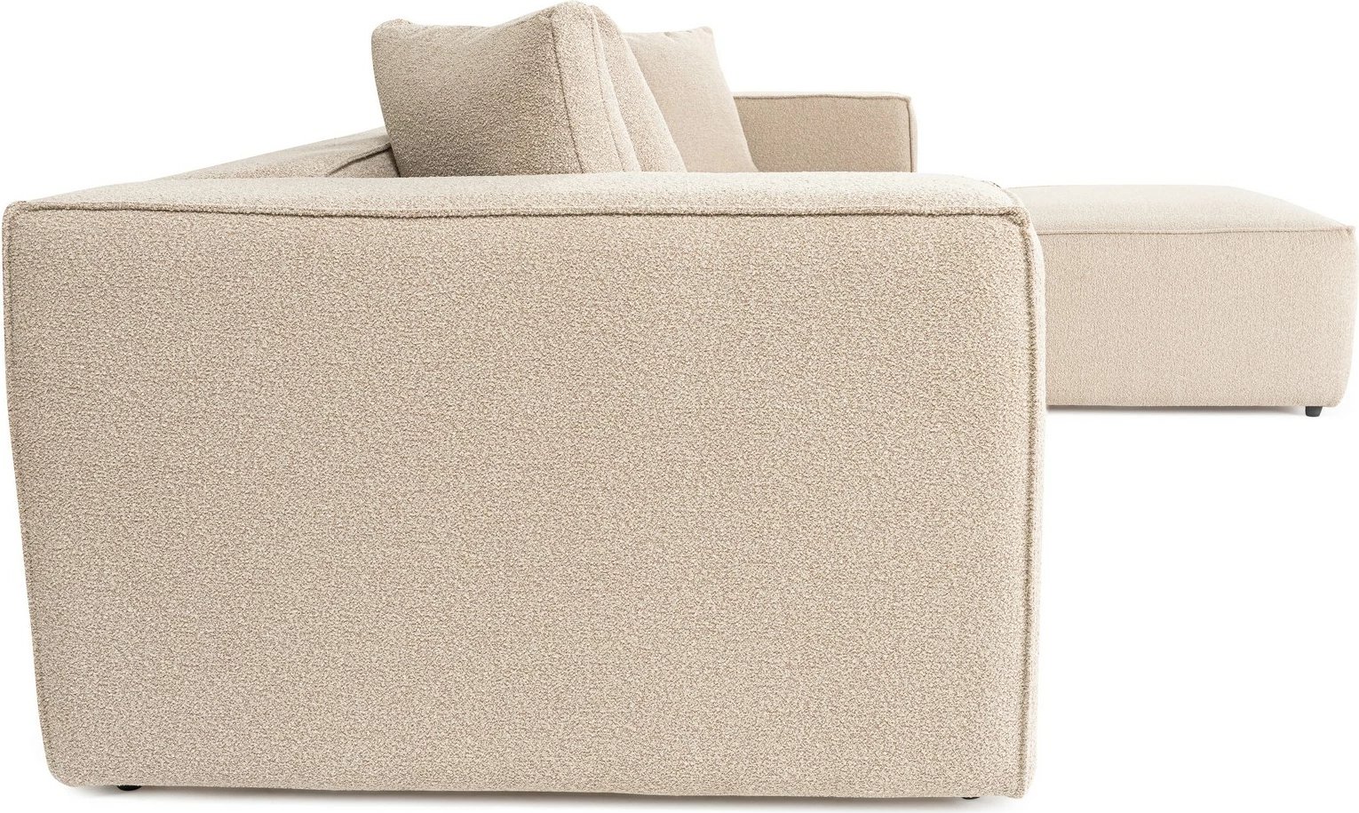 Kënd-sofë Lora me pouffe, ngjyrë pjeshke