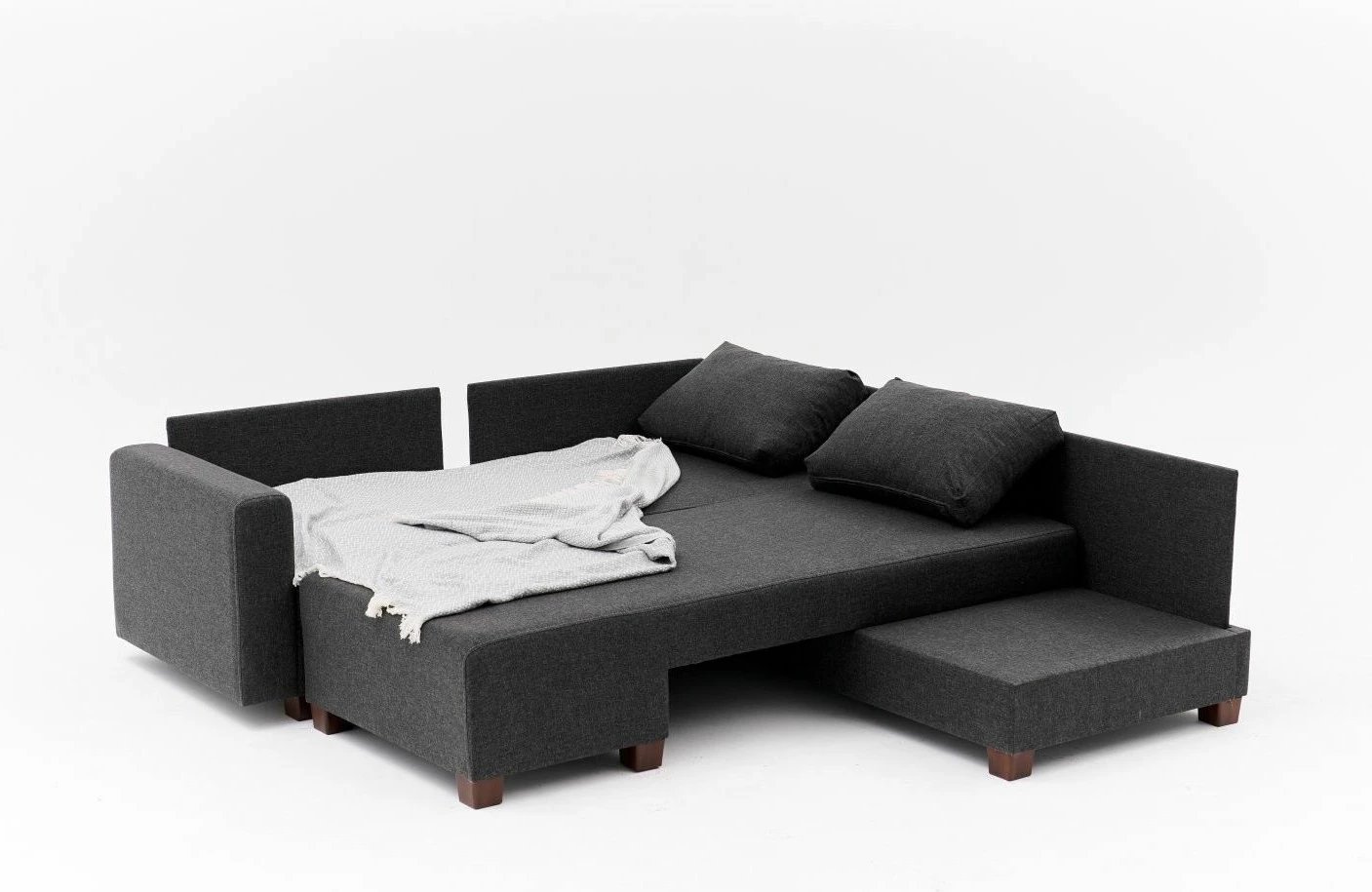 Kënd-sofë krevate Atelier del Sofa, këndi i djathtë, ngjyrë antracit