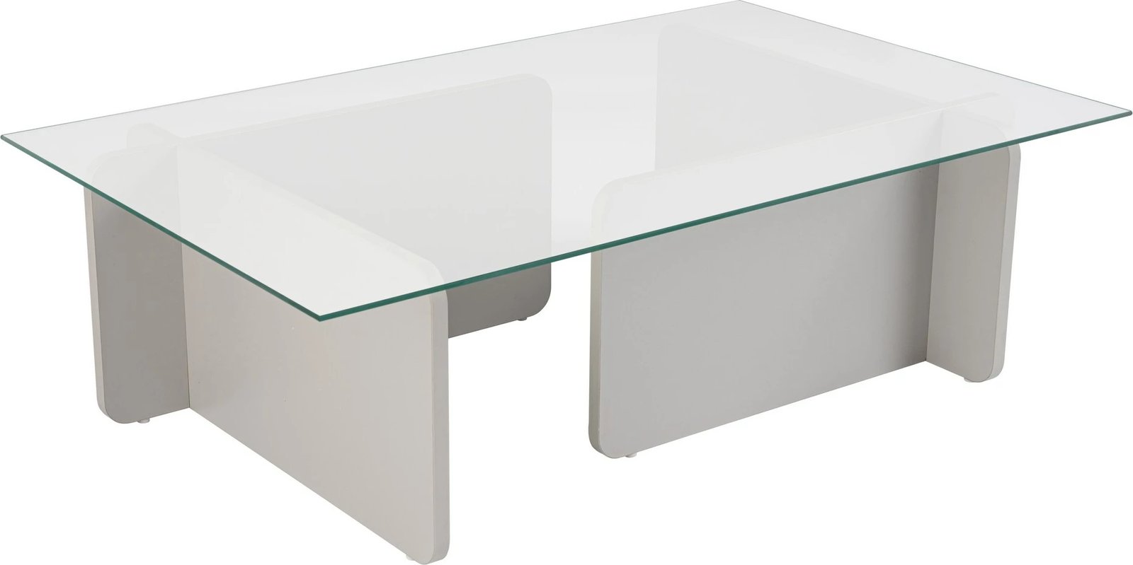 Tavolinë kafeje Nordure, Flavio, xham i kalitur, ngjyrë gri