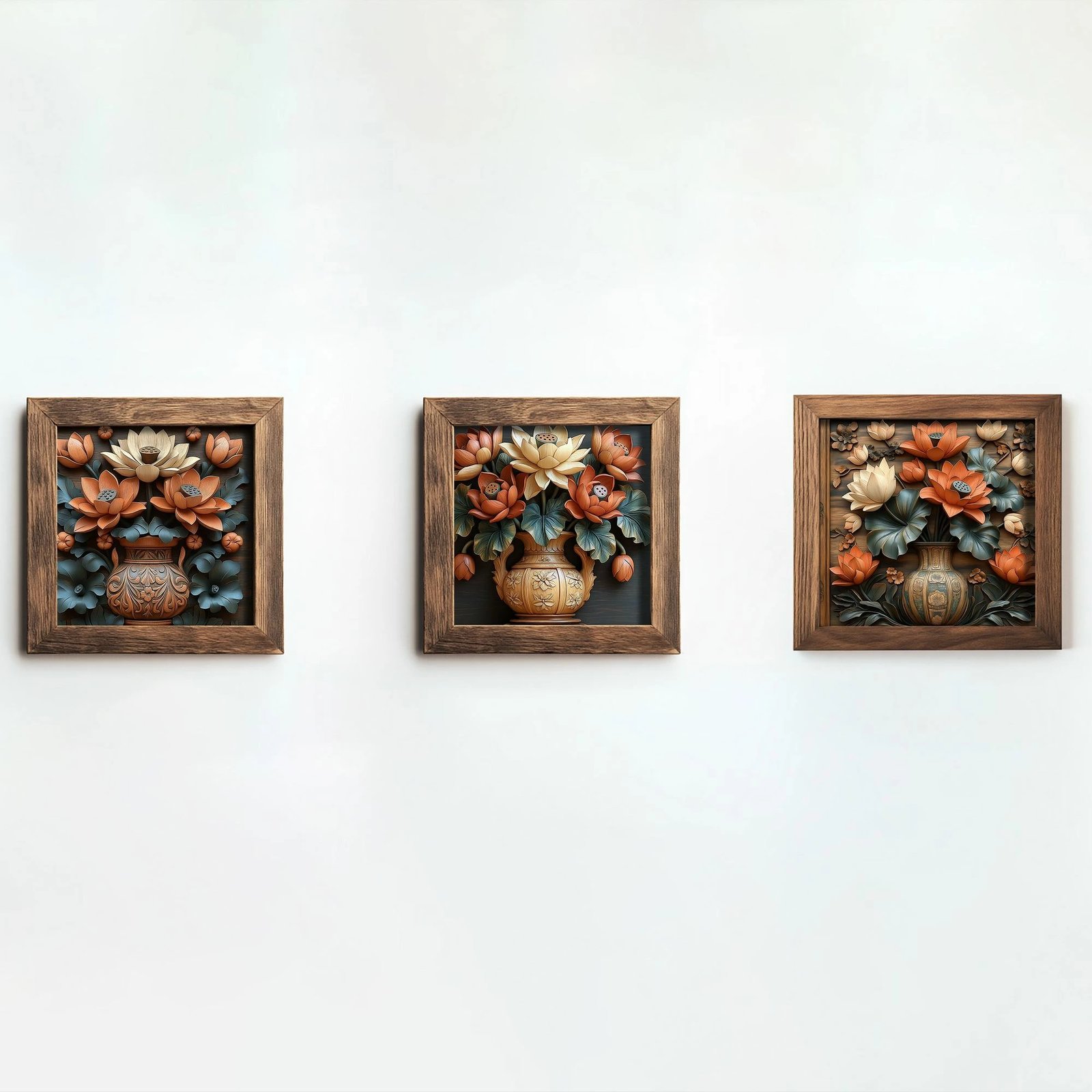 Pikturë dekorative me kornizë MDF (3 copë), Wallity, UKZM076