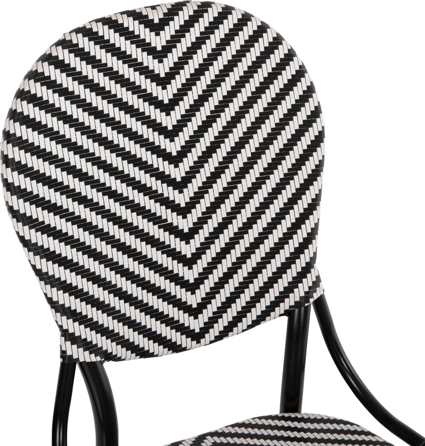 Karrige alumini FH5927.01 me tekstilene bardhë e zi, 46x56x95H cm