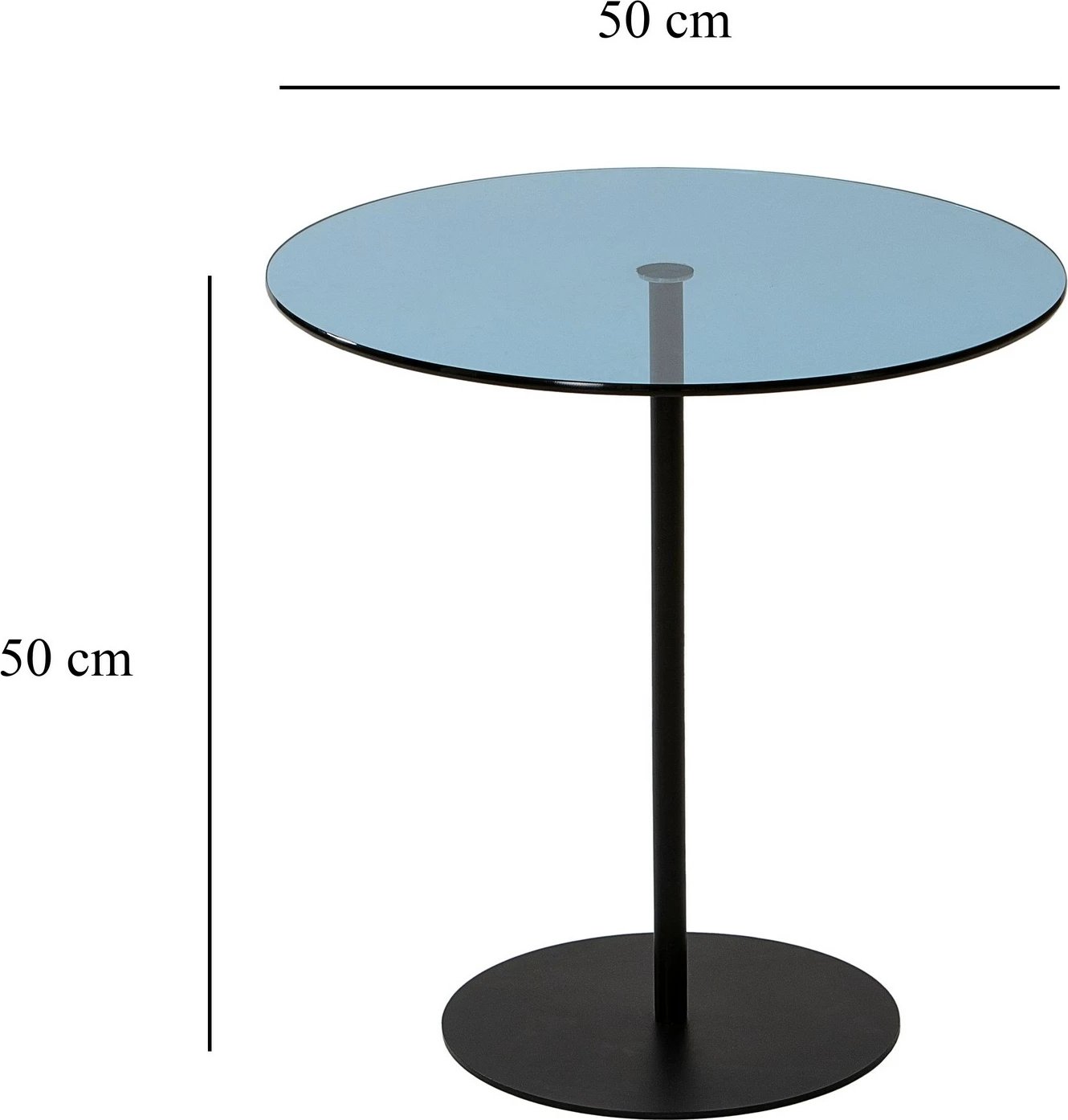 Tavolinë anësore Skye Decor, Chill-Out, e zezë, blu