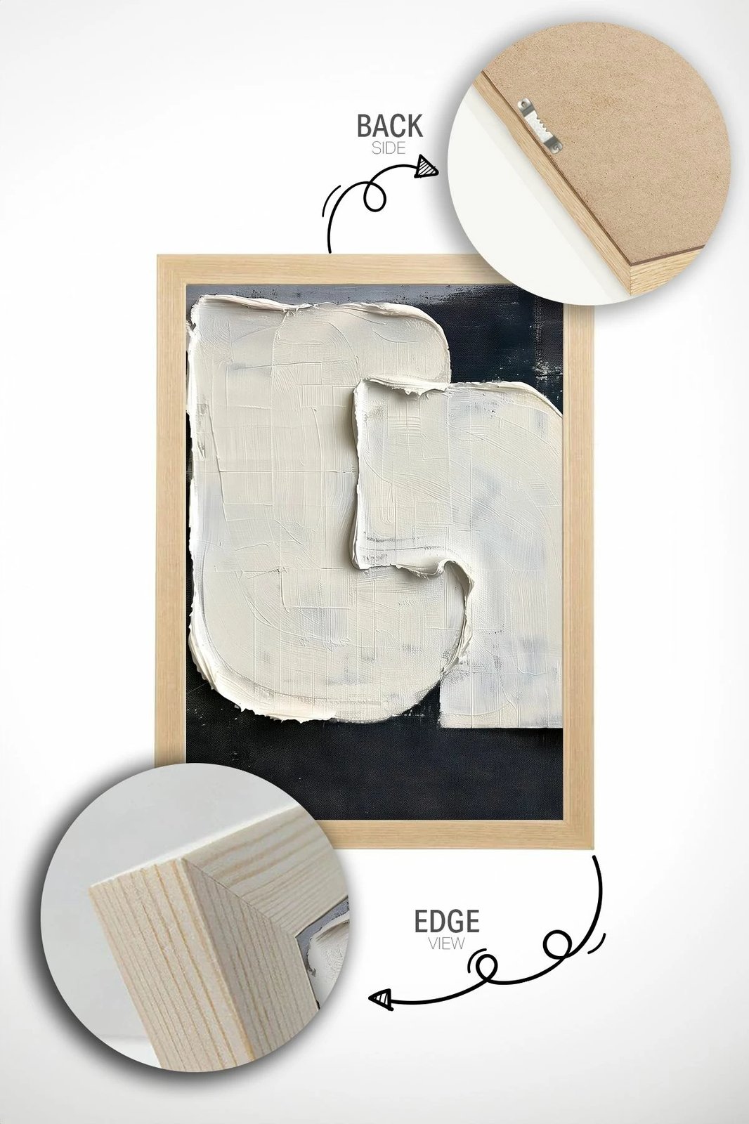 Pikturë dekorative me kornizë (2 copë), Wallity, Ersy2Lımodel12-Ahsap