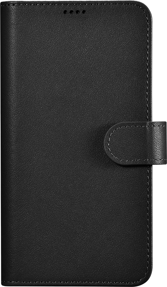 Mbështjellës iCarer Haitang Wallet për Samsung Galaxy S23, lëkurë, i zi