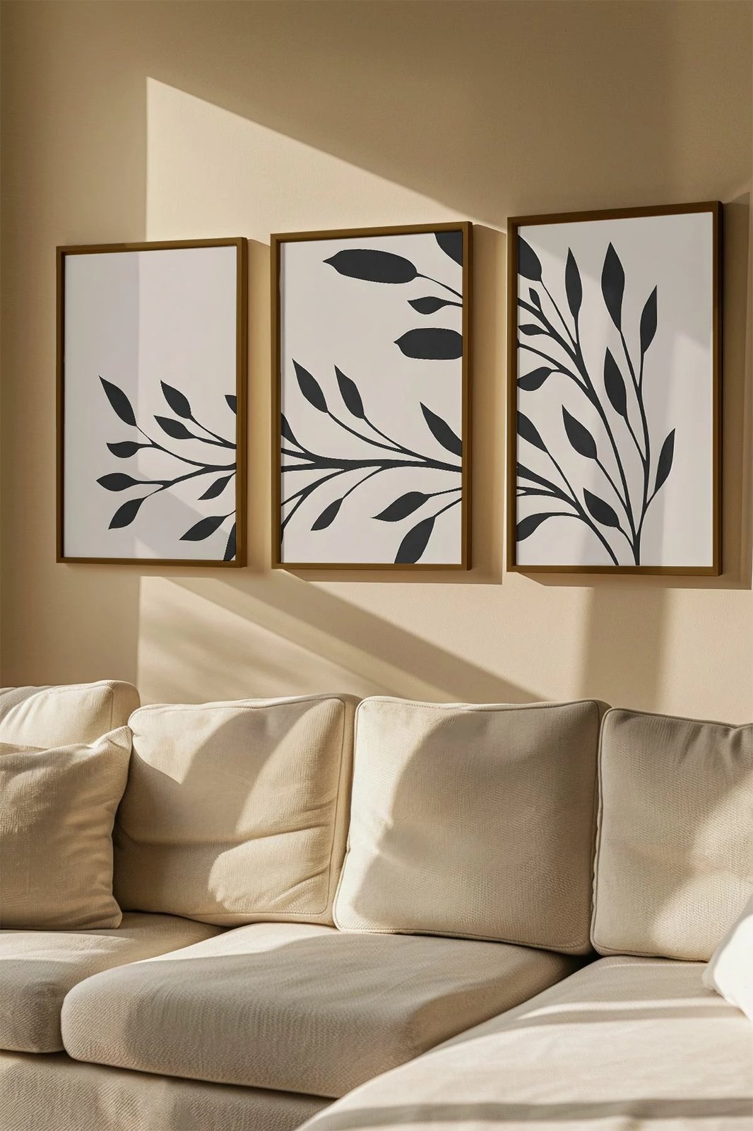 Pikturë dekorative me kornizë (3 copë), Wallity, Artvmodel33-Kahve