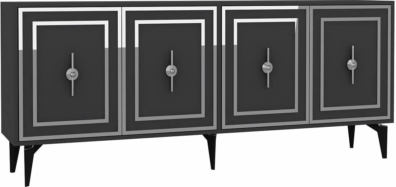 Konsol Skye Decor, ngjyrë antracit dhe argjendi, Samba