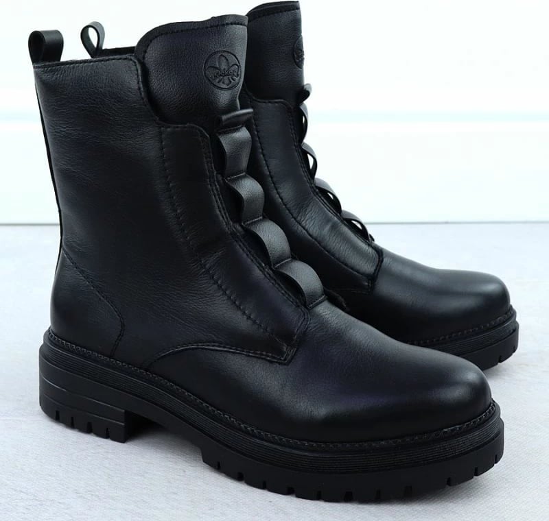 Çizme të shkurtra femra Rieker Y3160-00, të zeza