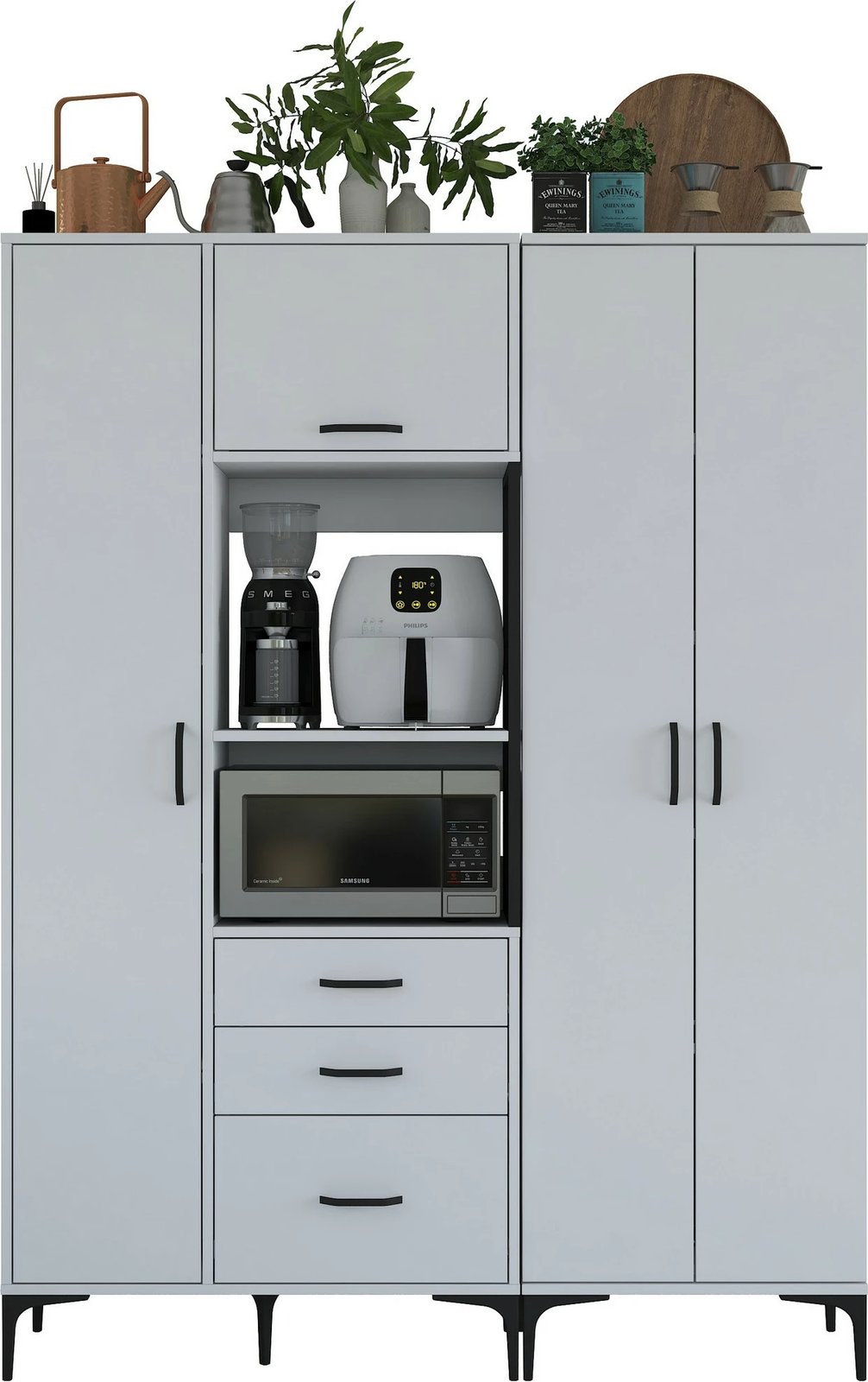 Dollap shumëpërdorimësh, ngjyrë e bardhë, Skye Decor, JE131 - 2989