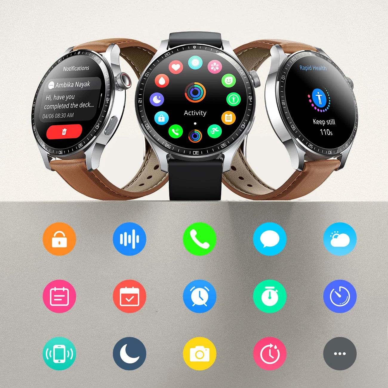 Smartwatch Joyroom JR-FC2 Pro, 1.46", Bluetooth, 350mAh, argjendtë, me rripa lëkure dhe silikoni
