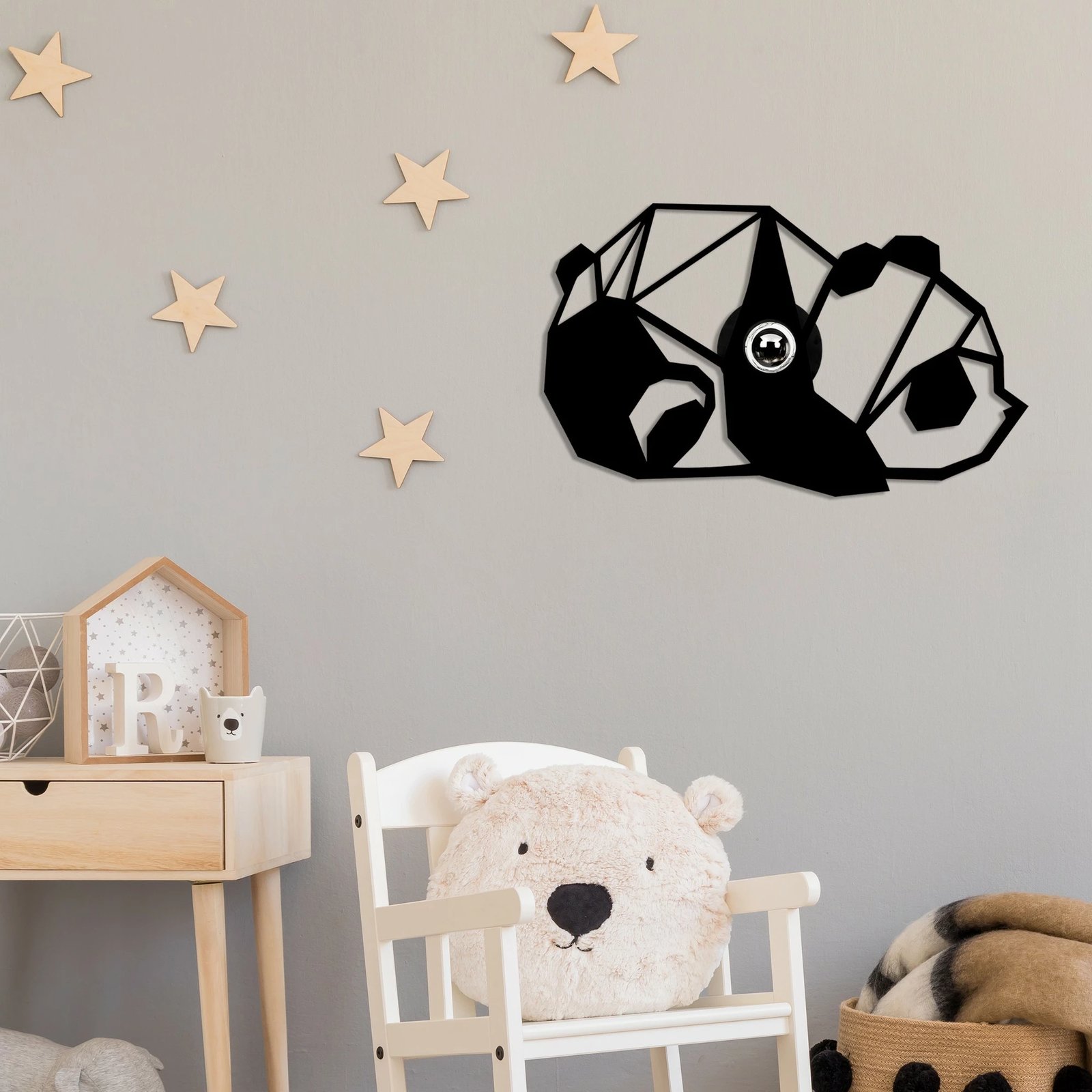 Llambë muri Opviq, dizajn kafshe, e zezë, W-027 Llambë muri Opviq, dizajn kafshe, e zezë, W-027