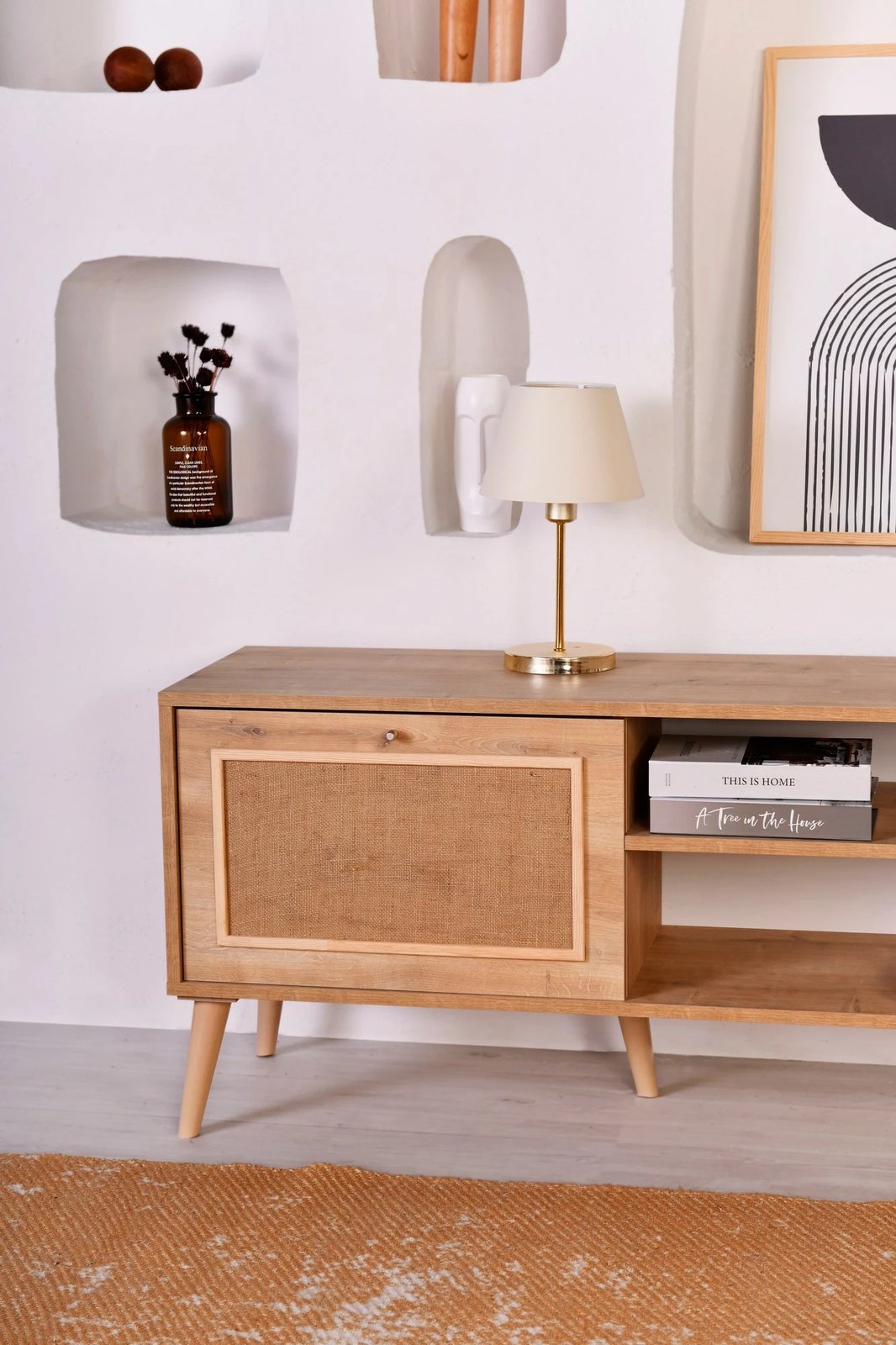 Komodë TV Skye Decor, jute, 180cm