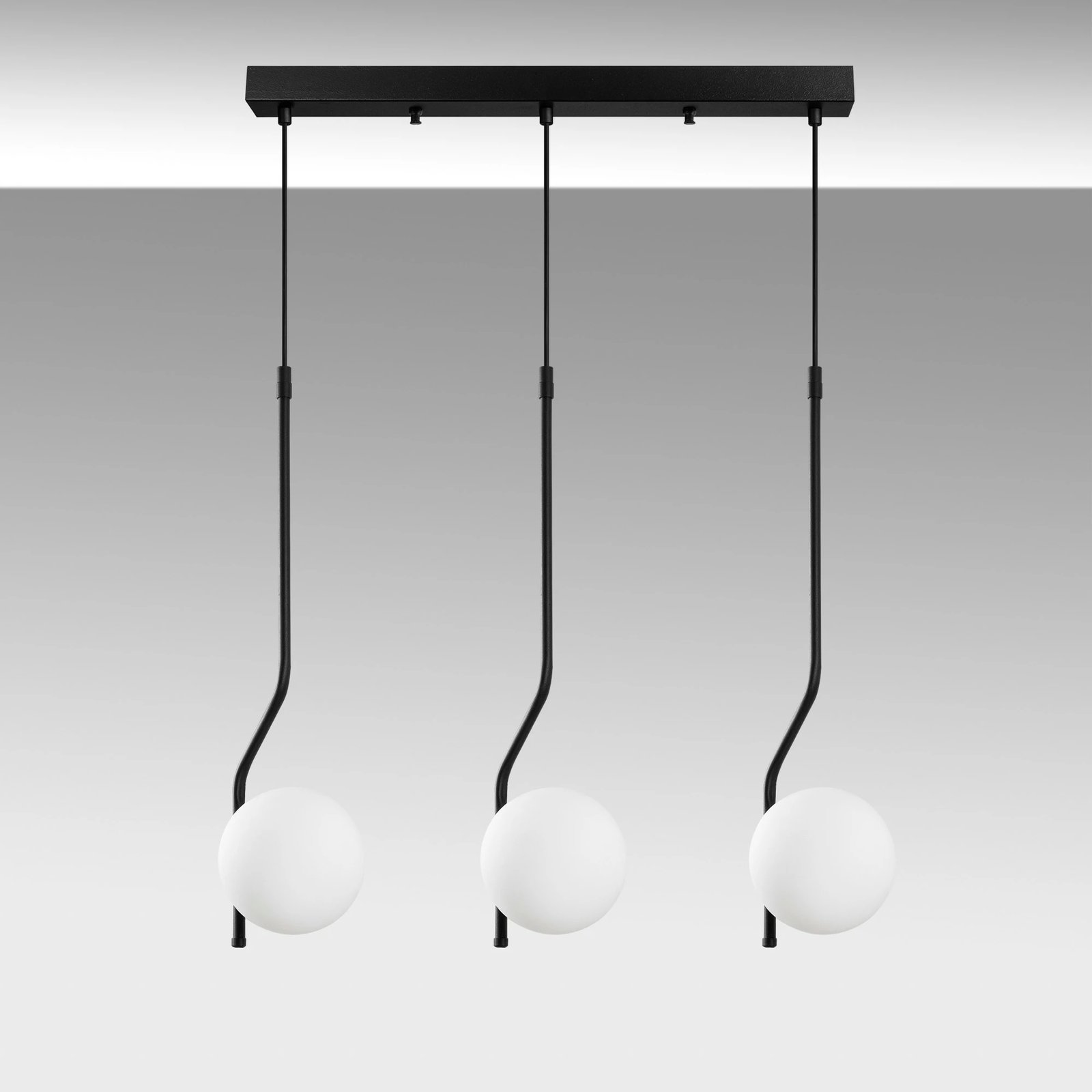 Llambë varëse Opviq Tulıp, e zezë, 70x15x110cm