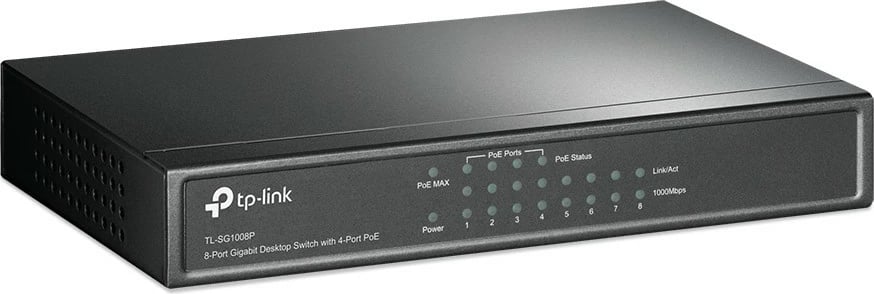 Switch TP-Link 8-Port Gigabit Desktop PoE, Managed, Ethernet (10/100/1000)