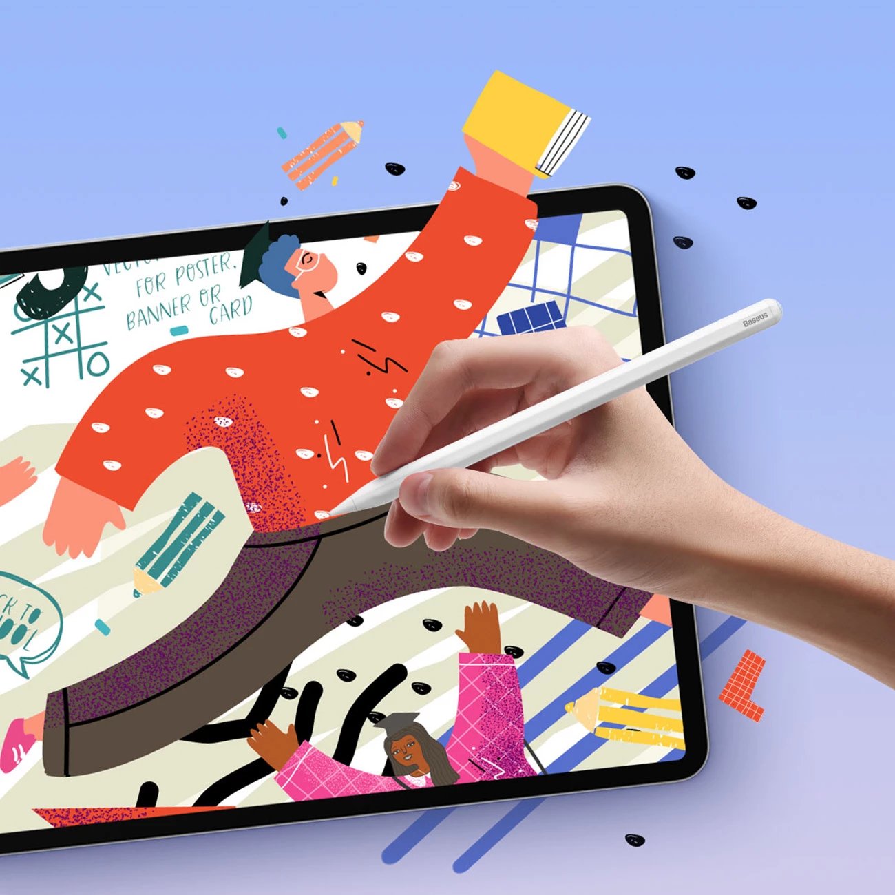 Stylus Baseus Smooth Writing 2 Series Dual Charging, për iPad, Bardhë Stylus Baseus Smooth Writing 2 Series Dual Charging, për iPad, Bardhë