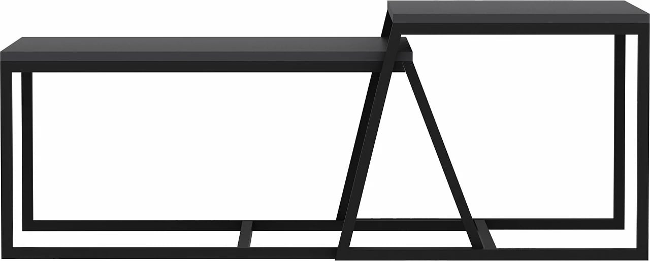 Set tavolinash kafeje Hanah Home, minimal, ngjyrë antracit