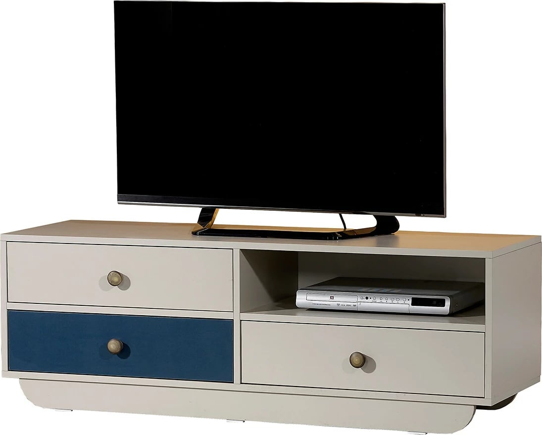 Komodë TV Hanah Home, Casablanca, e bardhë dhe blu