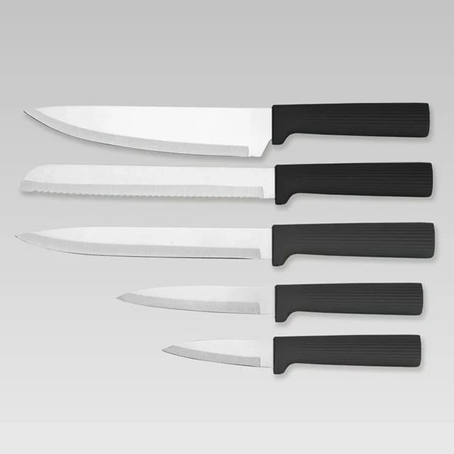 Set thika kuzhine Maestro MR-1412-BLACK me bllok dhe dërrasë prerëse, e zezë
