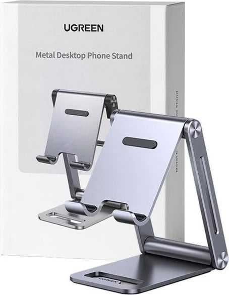 Mbajtës i rregullueshëm për telefon/tablet UGREEN LP263, alumini, gri