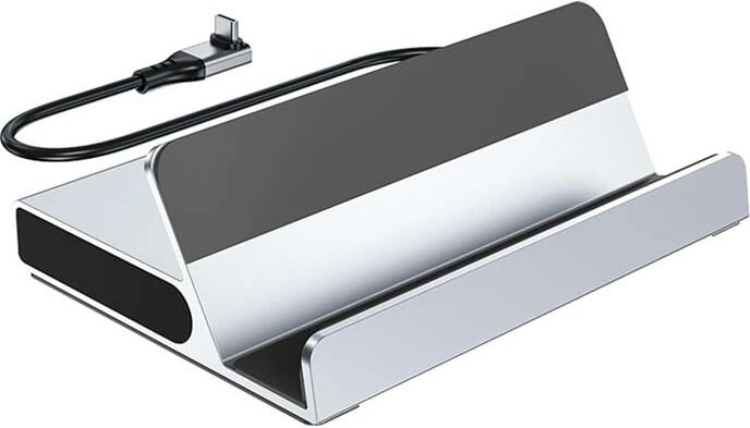 Stacion dokimi Choetech HUB-M77 për Steam Deck, 5 porta, 4K, PD 100W, argjendtë