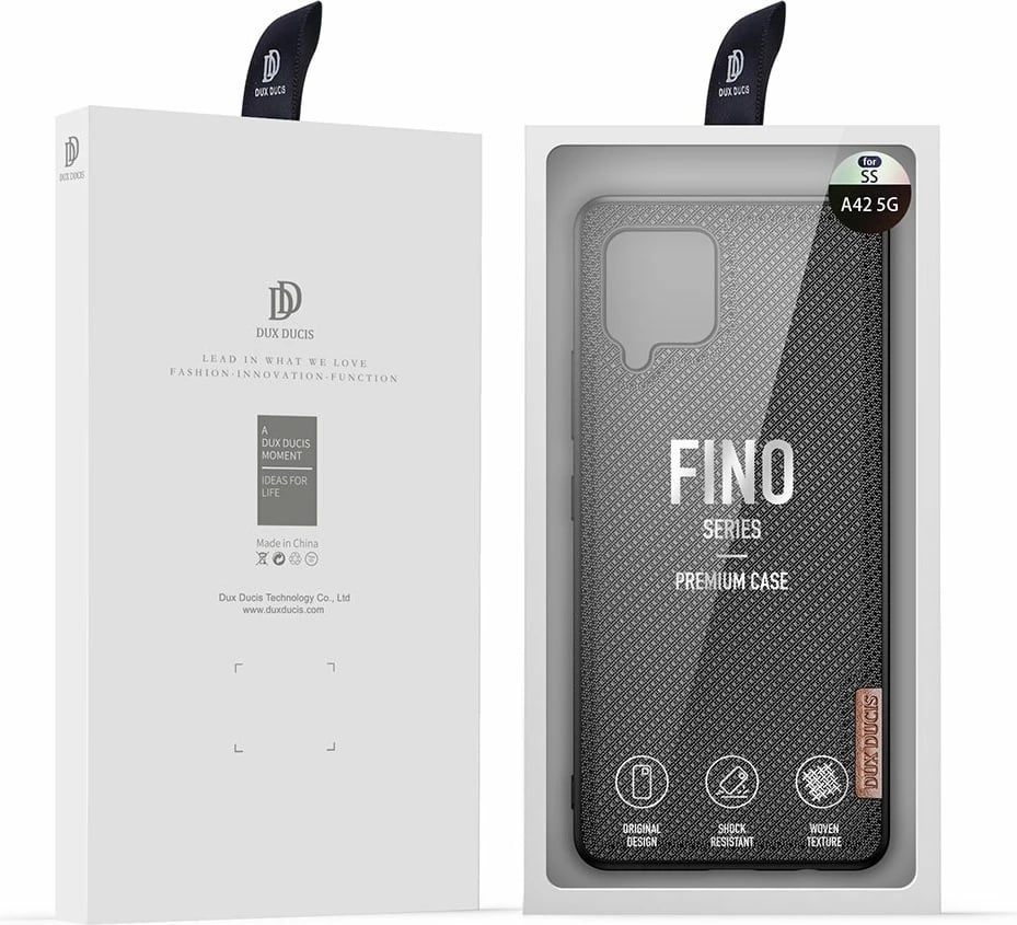 Mbështjellës Dux Ducis Fino për Samsung Galaxy A42 5G, najlon, i zi