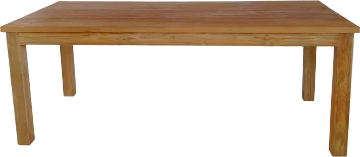 Set tavoline me karrige Granny-Wooly, 7 pjesë, ngjyrë natyrale-bezhë, 220x90x75cm