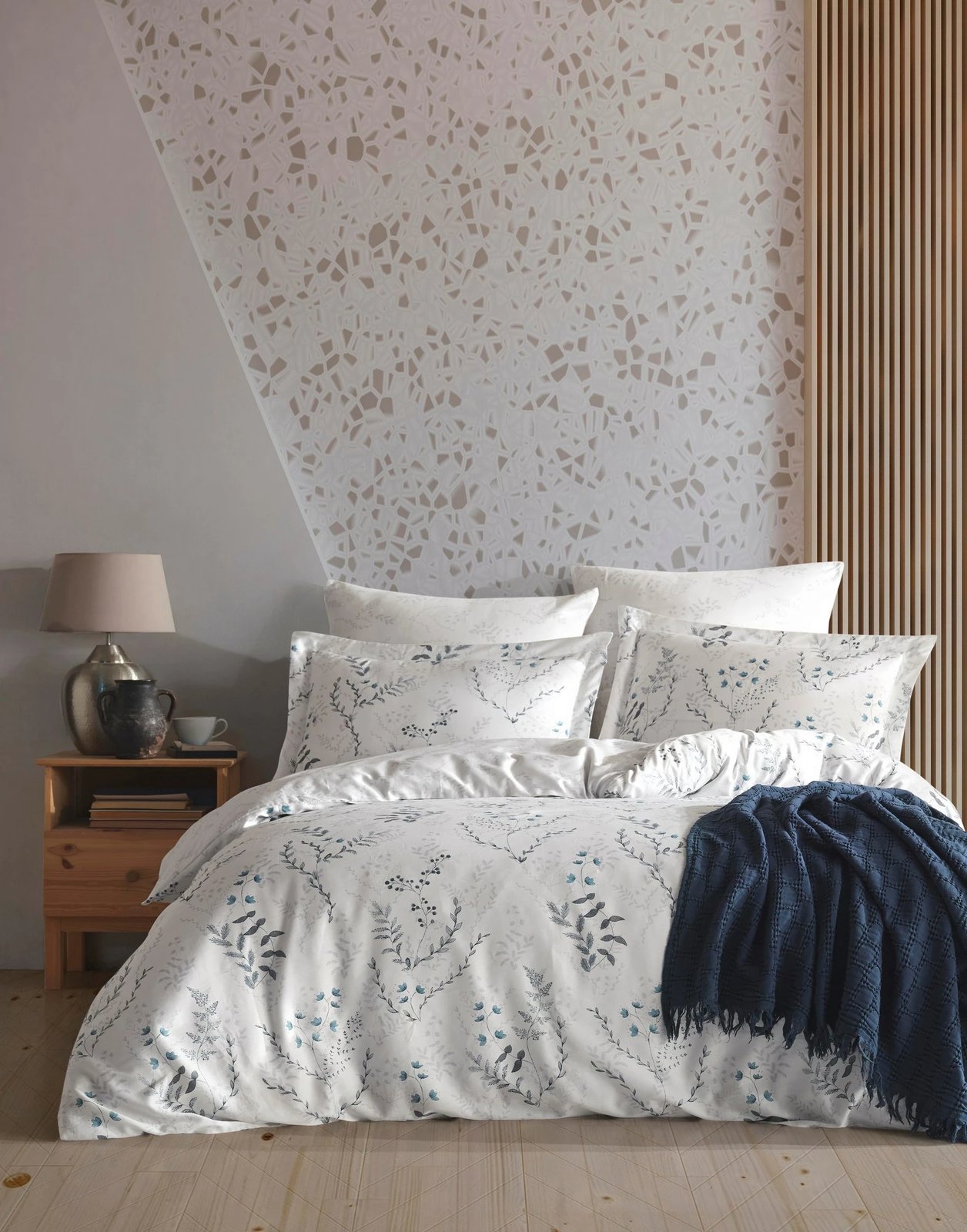 Jastëkë Ranforce, L'essentiel, aqua-blu, 80x80cm