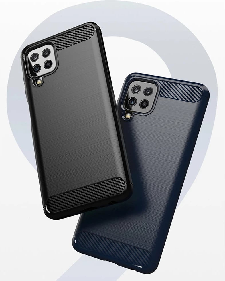 Mbështjellës Hurtel Carbon Case për Samsung Galaxy A22 4G, i zi