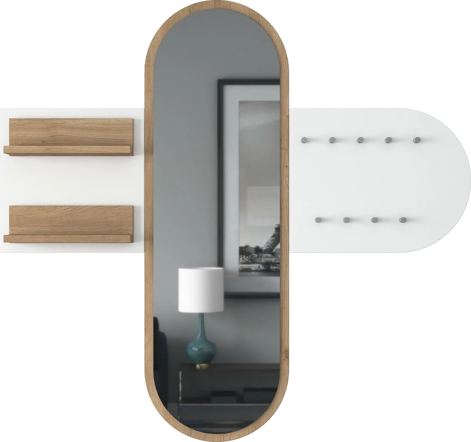 Stendë për korridor Hanah Home, P3 - 2445, e bardhë dhe arre