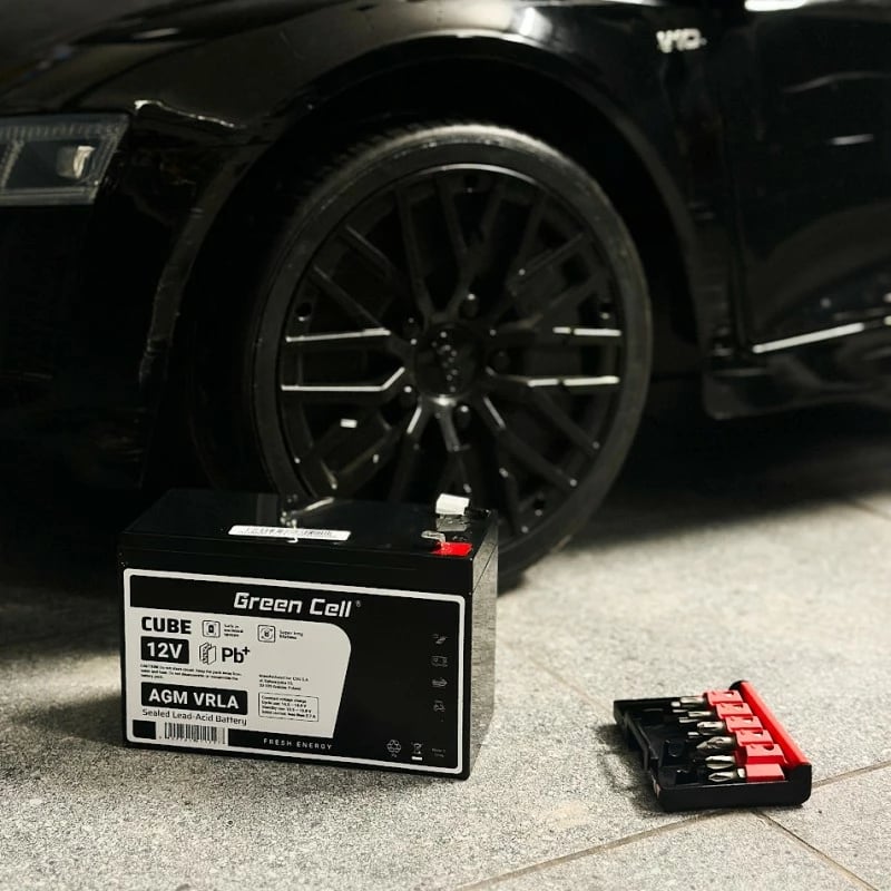 Bateri AGM VRLA, Green Cell, AGM12V55AH-J, 12V 55Ah, IP54, e zezë