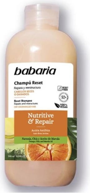 Shampon për flokë Babaria Reset Nutritive & Repair unisex 500ml