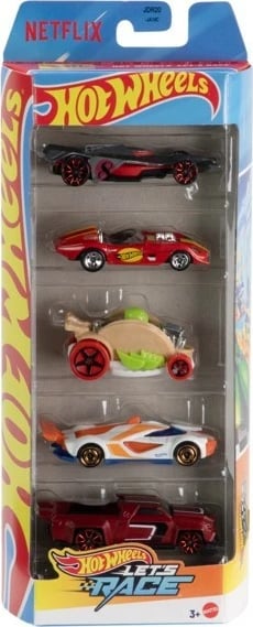 Set vetura lodër Hot Wheels Let’s Race JDR20, 5 copë, shumëngjyrëshe