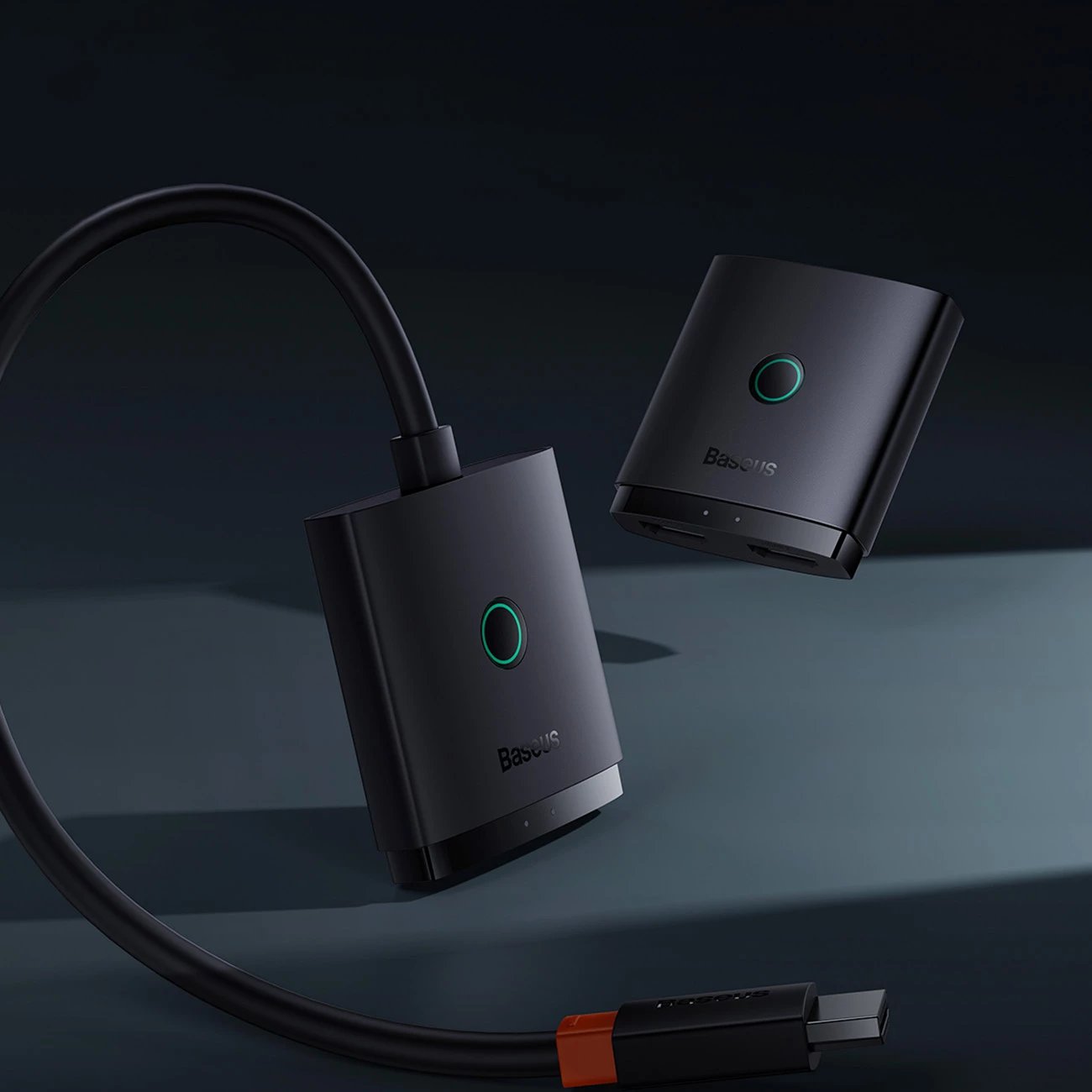 Adapter HDMI 2-në-1 Baseus AirJoy, 4K 60Hz, me kabllo 1m, i zi