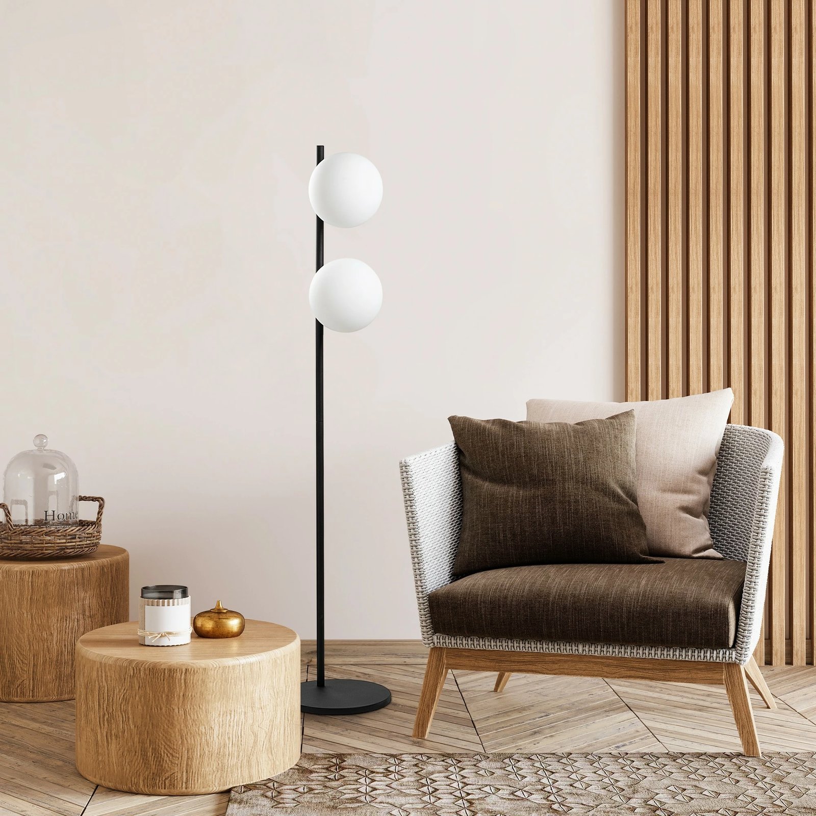 Llambë dyshemeje Opviq Dual 13755, e zezë