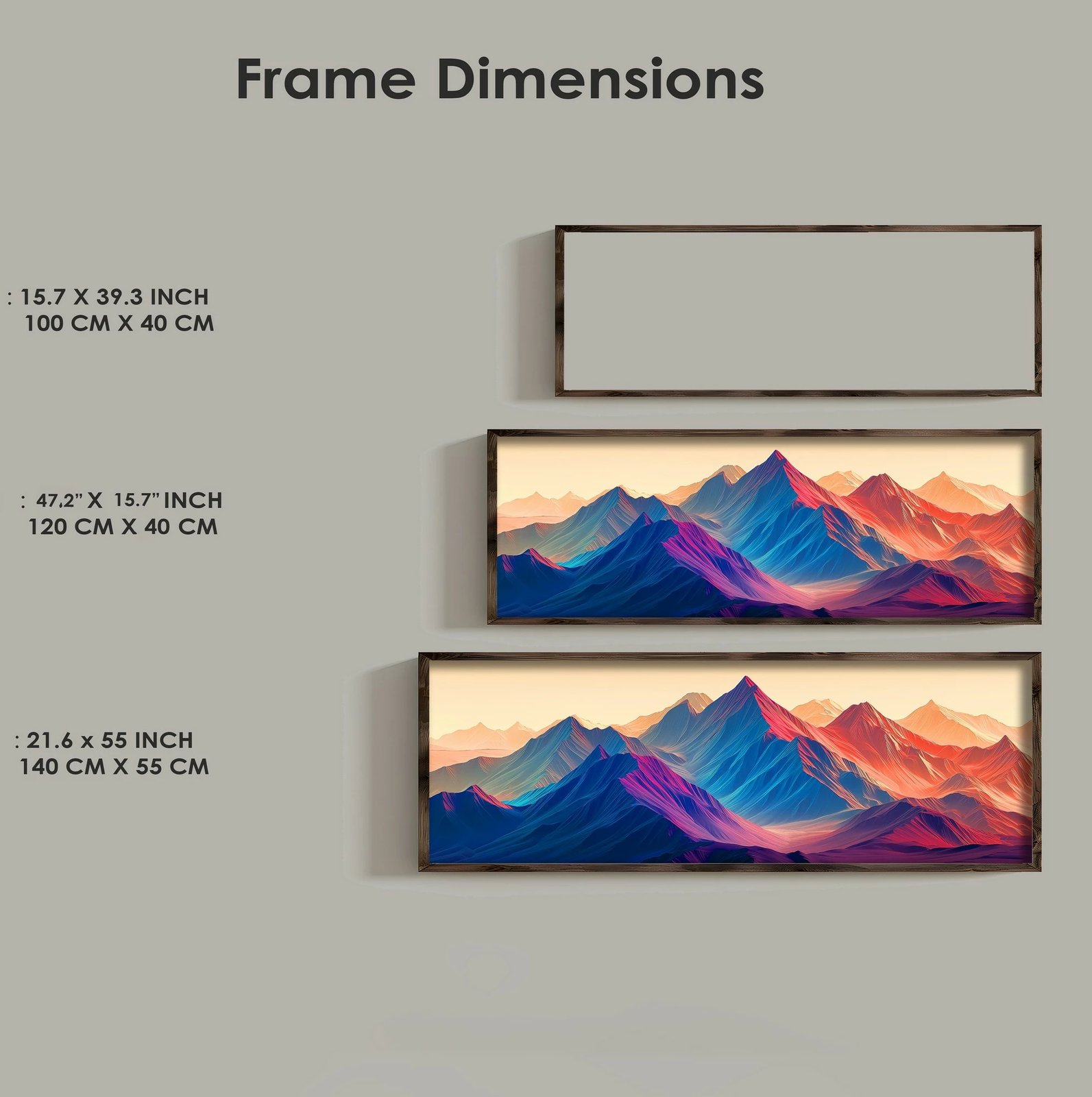 Pikturë dekorative me kornizë, MDF, Wallity, EMR051, shumëngjyrëshe