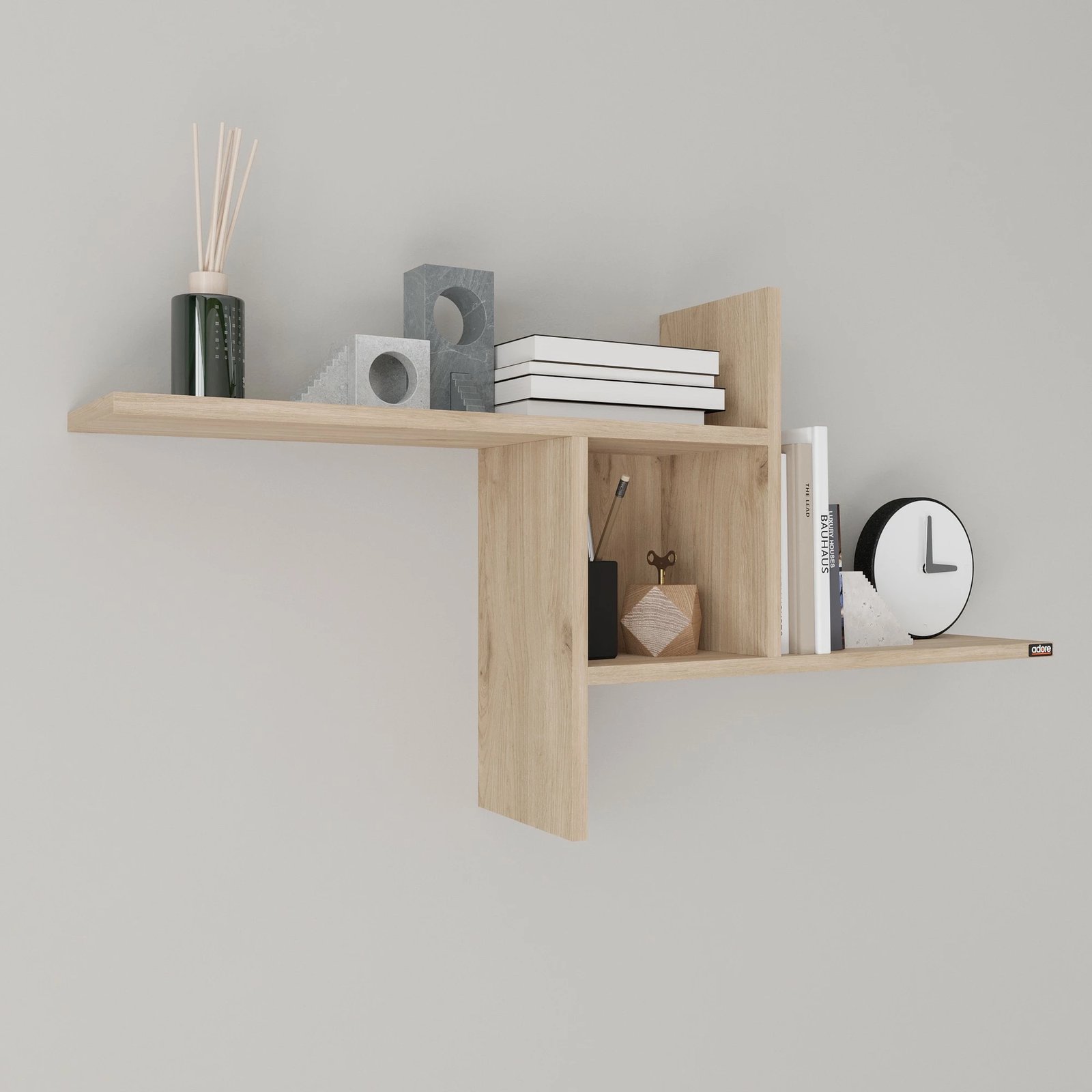 Raf muri Hanah Home, ngjyrë lisi, Raf-04-Ff-1