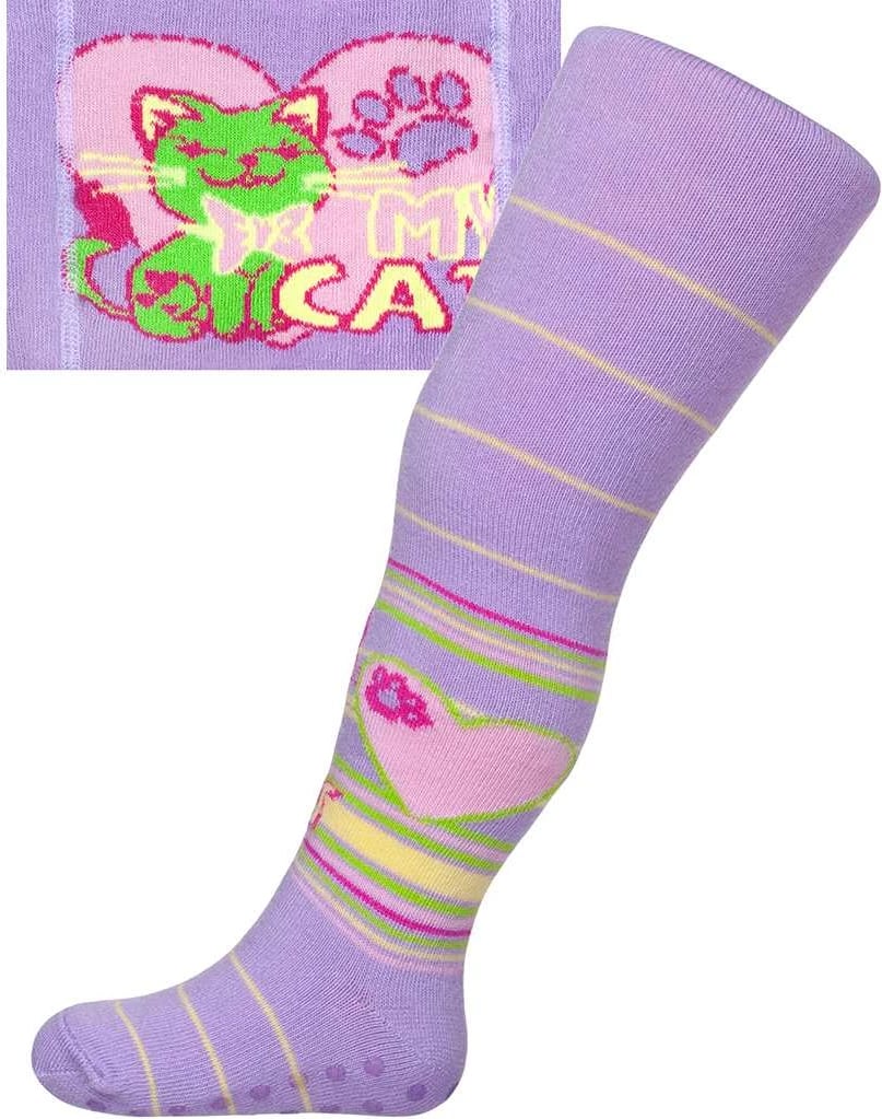 Getra me ABS për fëmijë, New Baby, My Cat, pambuk 80%, madhësia 104 (3-4 vjet), lejla