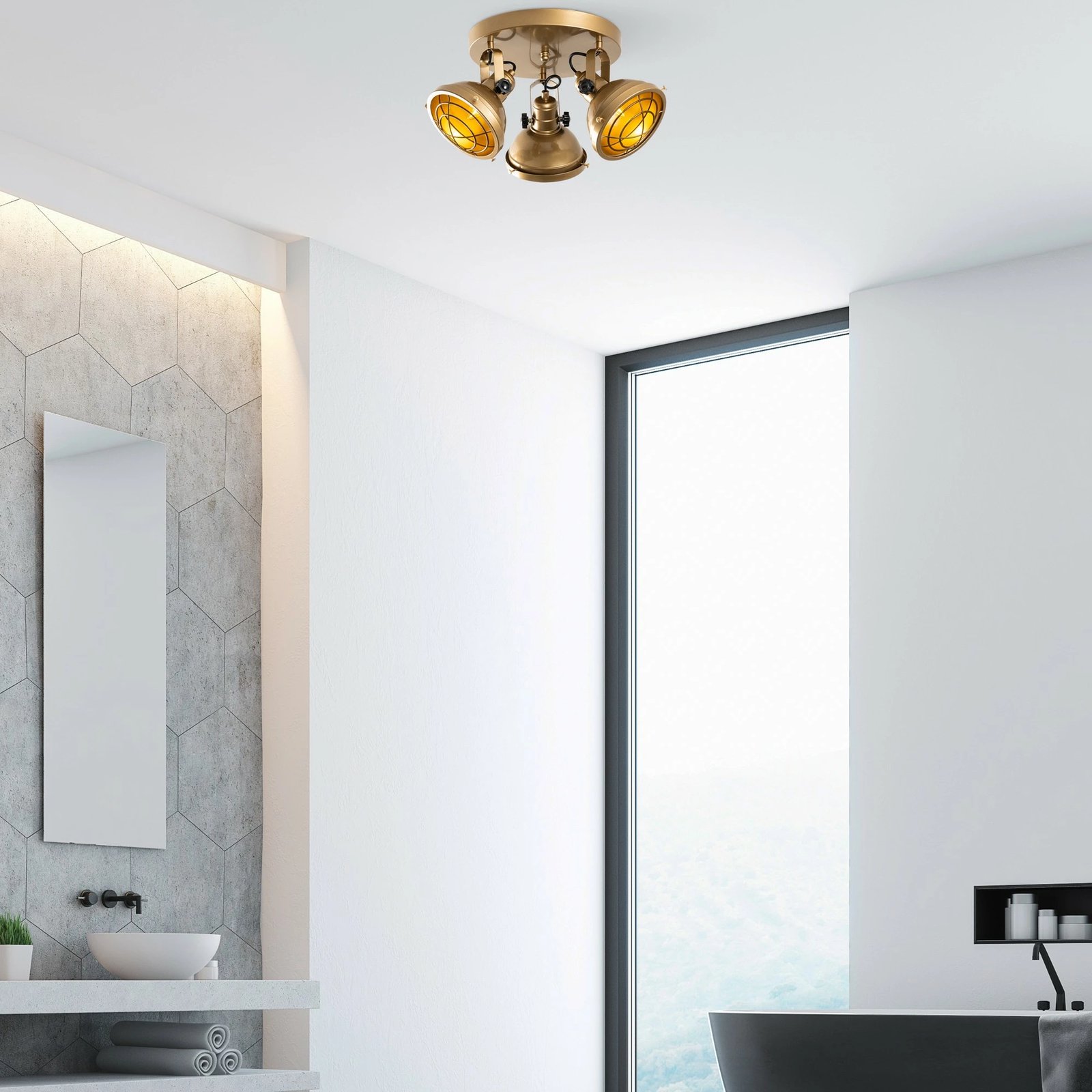 Llambë tavani Opviq, ngjyrë ari, Spoly - 13799