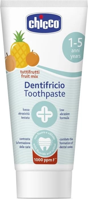 Pasta për dhëmbë për fëmijë Chicco me shije multi-frutash, 50ml