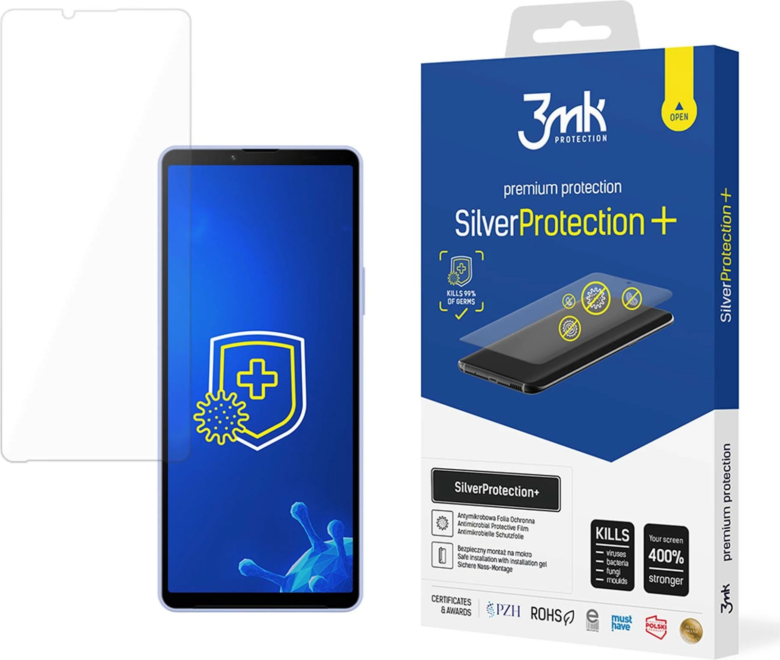 Film mbrojtës antibakterial 3mk SilverProtection+ për Sony Xperia 10 VI