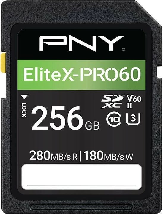 Kartelë memorie PNY EliteX-PRO60 256GB SDXC UHS-II Class 10 e zezë