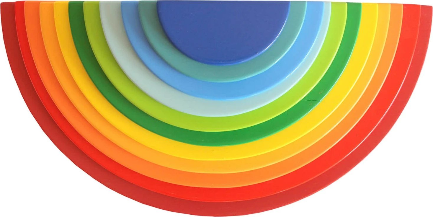 Lodër druri shumëngjyrëshe, Skye Decor, Rainbow Table, Waldorf