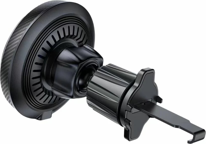 Mbajtës magnetik për celular me karikues wireless Tech-Protect MM15W-V4, për ventilim makine, 15W, i zi